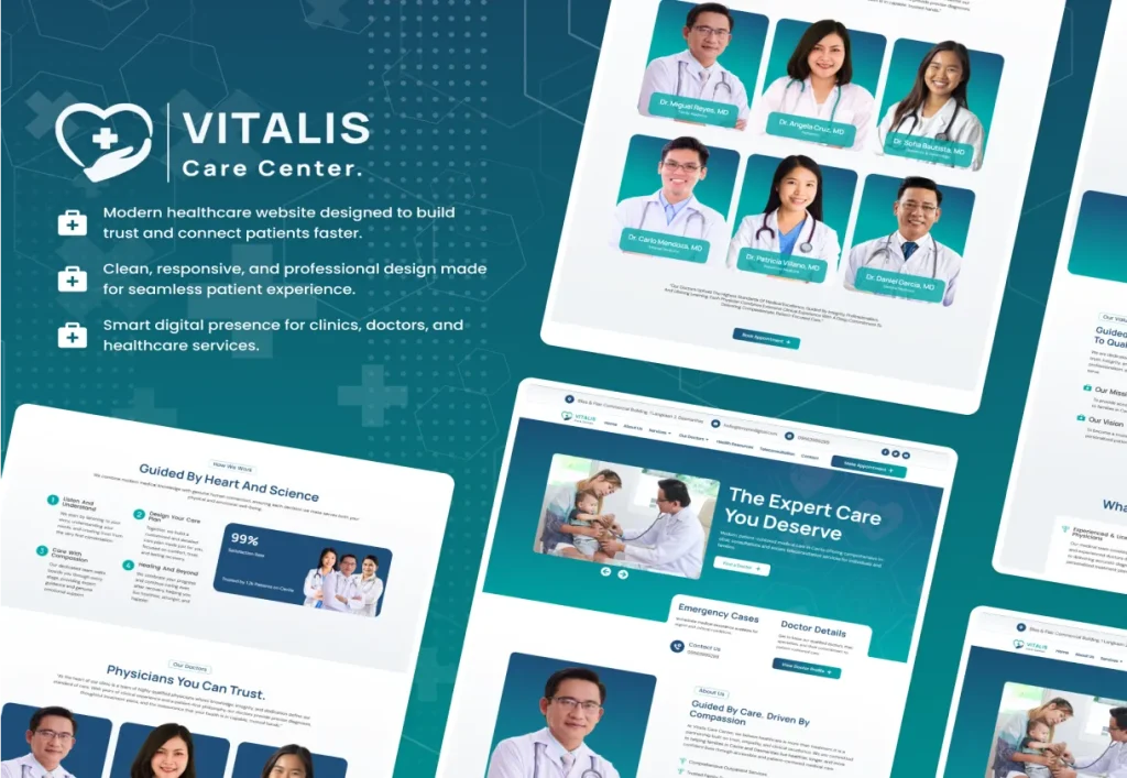 Vitalis website template preview